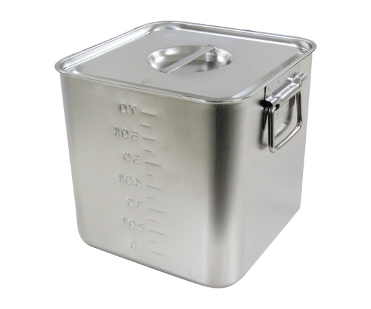 スギコ産業 スギコ 18-8 目盛付深型角キッチンポット 手付 8L SH-4220D 1個（ご注文単位1個）【直送品】