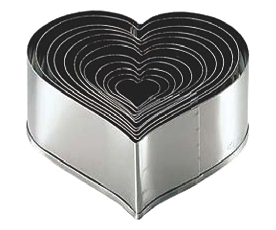 カンダ 18-8パテ抜12PC入(缶入)ハート  1個（ご注文単位1個）【直送品】