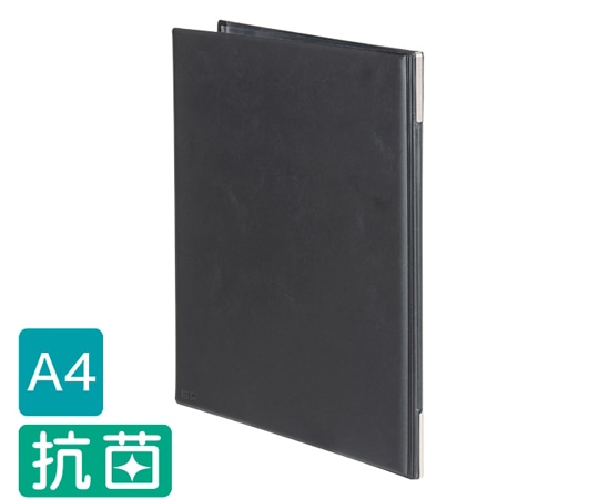 ハヤノ産業 アーバンメニュー抗菌タイプ A4サイズ 4P 黒 H62377-01 1個（ご注文単位1個）【直送品】