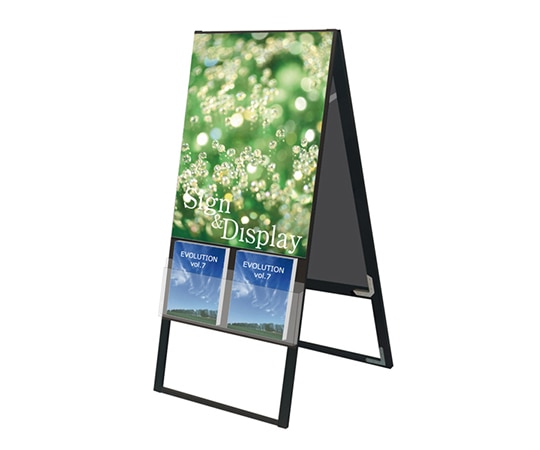 常磐精工 ブラックカタログケーススタンド看板 Uタイプ A1両面 BKCSKU-A1R 1台（ご注文単位1台）【直送品】