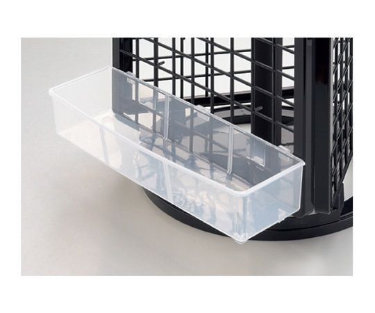 ストア・エキスプレス 樹脂製卓上回転ネットディスプレーボックス半透明 3個 61-127-7-3 1セット（ご注文単位1セット）【直送品】