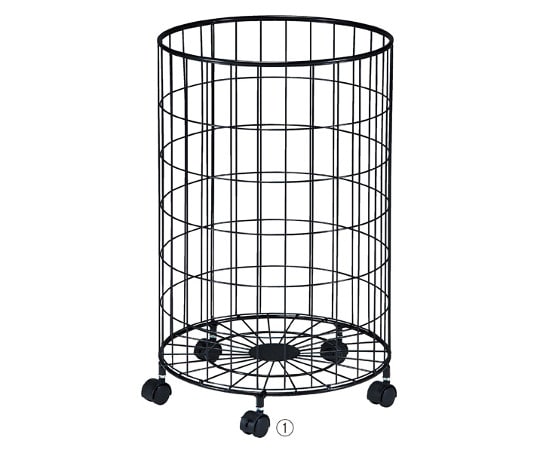 アズワン 円型バスケットワゴン 深型 黒 61-544-8-1 1台（ご注文単位1台）【直送品】