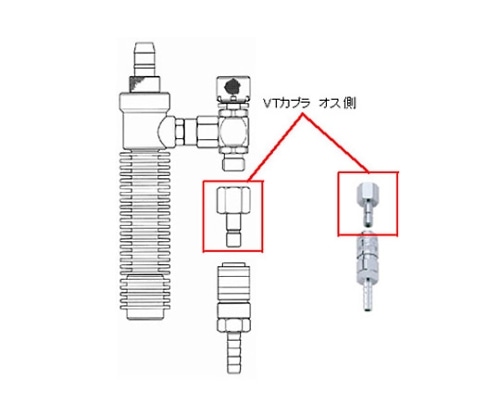 重松製作所 熱中症対策用個人冷却器クーレット/部品/VT用カプラ(メス側) 06056 1個(ご注文単位1個)【直送品】
