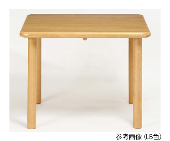 貞苅椅子製作所 天然木テーブル ブラウン 正方形 2人掛け B脚(ラチェット昇降脚) TS1-K9090 BR 1台（ご注文単位1台）【直送品】