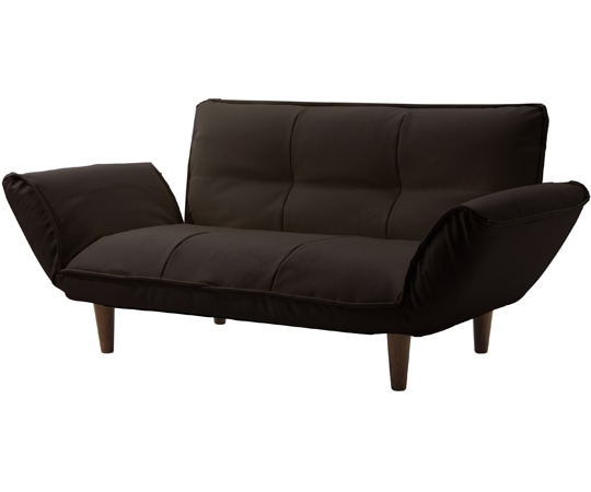 セルタン カウチソファKAN PVCブラウン 二人掛け A01p-595BR 1個（ご注文単位1個）【直送品】