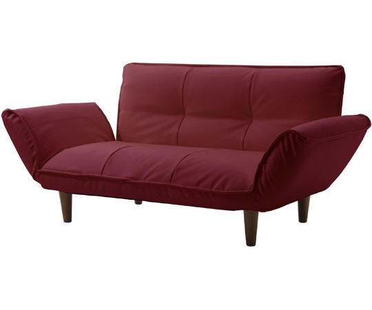 セルタン カウチソファKAN PVCレッド 二人掛け A01p-596RED 1個（ご注文単位1個）【直送品】