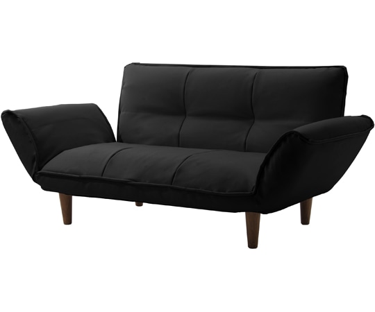 セルタン カウチソファKAN PVCブラック 二人掛け A01p-597BK 1個（ご注文単位1個）【直送品】