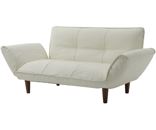 セルタン カウチソファKAN PVCホワイト 二人掛け A01p-598WH 1個（ご注文単位1個）【直送品】