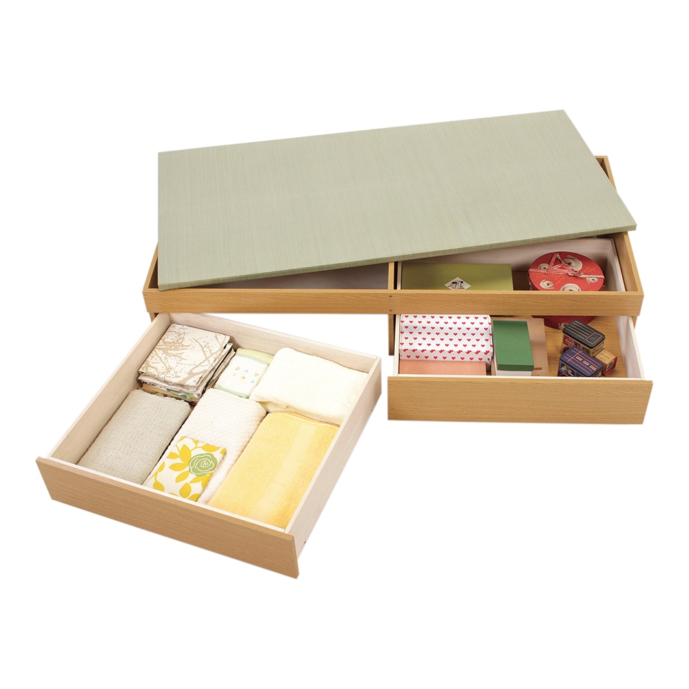 KLASS 高床式ユニット畳 80×160cm 引出付 ブラウン T3P2251 1枚（ご注文単位1枚）【直送品】