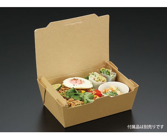 パックスタイル KMランチボックス 未晒 M 100枚入 609133 1ケース(ご注文単位1ケース)【直送品】