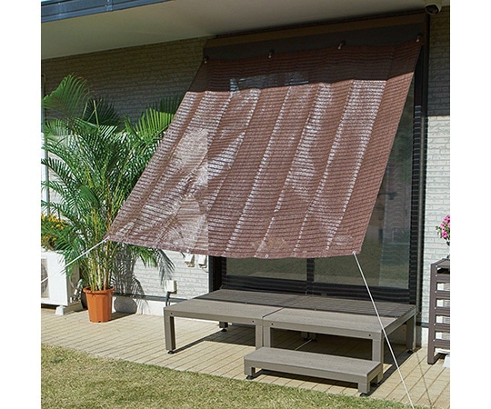 山善(YAMAZEN) 涼風シェード 2×2m ブラウン BRGS-2020(CB) 1枚(ご注文単位1枚)【直送品】