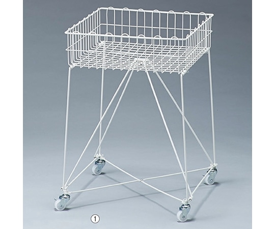 アズワン スモールバスケットワゴン W45 白脚部強化 新仕様 61-653-58-1 1台（ご注文単位1台）【直送品】
