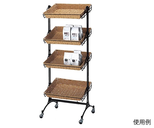 アズワン トレースタンド 4段 大 PPトレー ポリプロピレン製 61-115-1-4 1台（ご注文単位1台）【直送品】