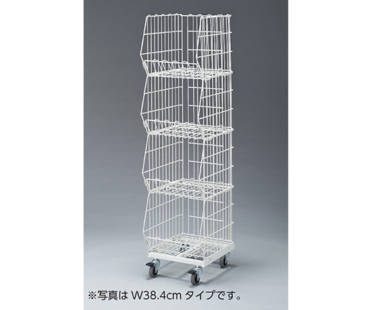 アズワン 高機能型ジャンブルバスケット 白 4段 W54.4D46.3×H156 キャスター7.5cm 61-653-42-2 1台（ご注文単位1台）【直送品】