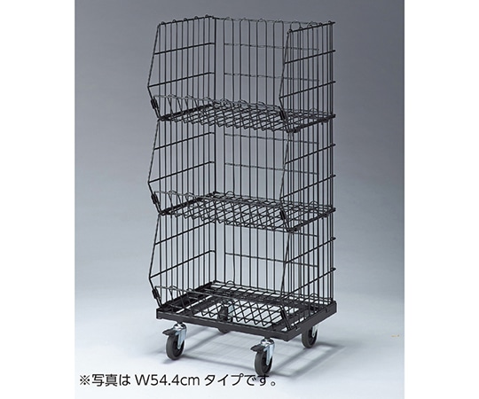アズワン 高機能型ジャンブルバスケット 黒 3段 W38.4D46.3×H121 キャスター7.5cm 61-653-41-1 1台（ご注文単位1台）【直送品】