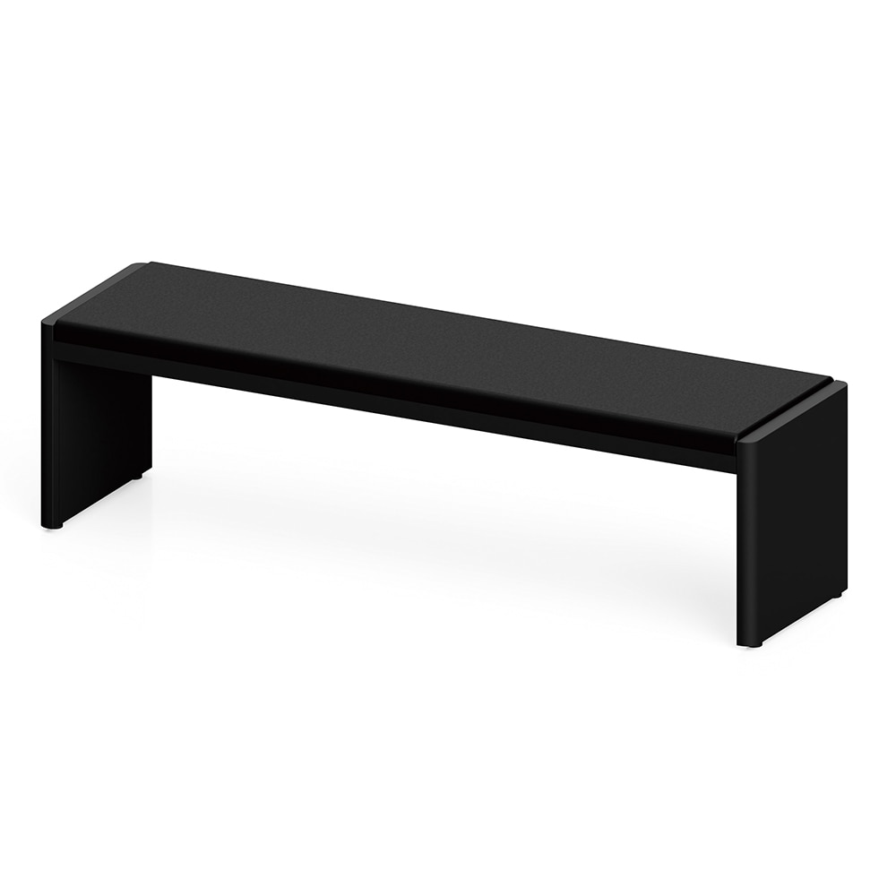 ミヅシマ工業 MSERIESベンチ ブラック 1500 3620621 1個（ご注文単位1個）【直送品】