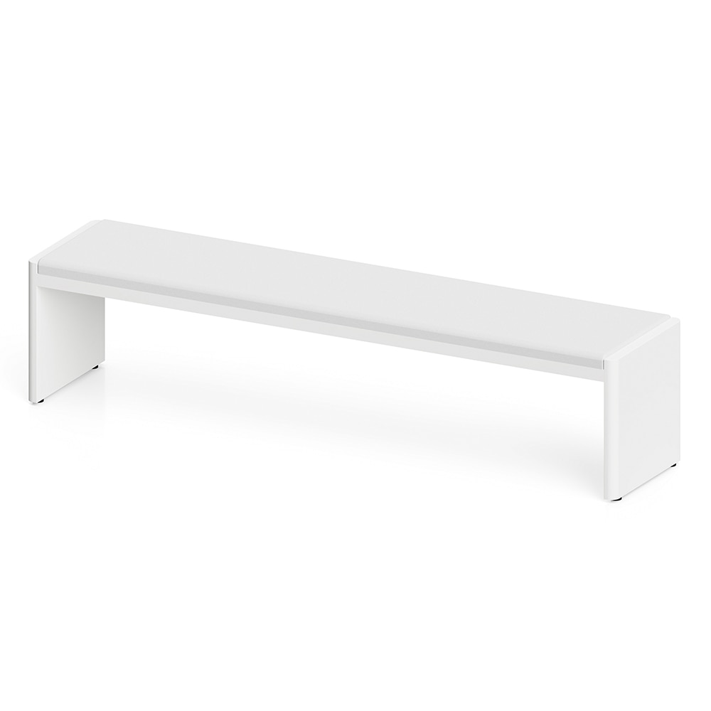 ミヅシマ工業 MSERIESベンチ ホワイト 1800 3620612 1個（ご注文単位1個）【直送品】