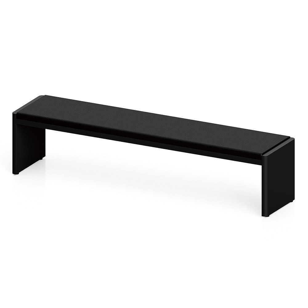 ミヅシマ工業 MSERIESベンチ ブラック 1800 3620622 1個（ご注文単位1個）【直送品】