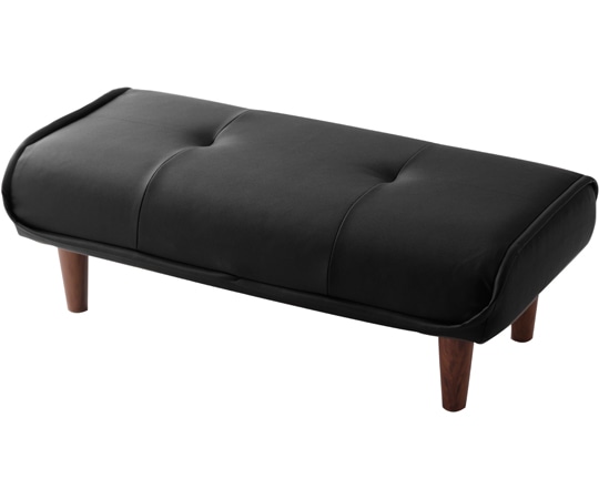 セルタン 和楽オットマン PVCブラック 二人掛け A280p-597BK 1個（ご注文単位1個）【直送品】