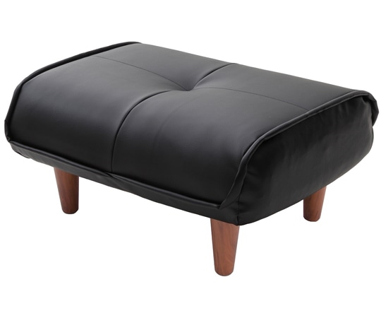 セルタン 和楽オットマン PVCブラック 一人掛け A281p-597BK 1個（ご注文単位1個）【直送品】