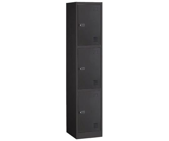 ストア・エキスプレス スチール製ロッカーダイヤル錠【ブラック 3人用】 61-755-82-3 1台(ご注文単位1台)【直送品】