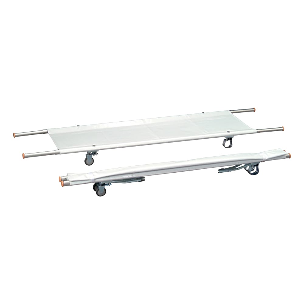 アズワン 担架 二つ折り・取手伸縮型・キャスター付き アルミ 6.4kg MT-8 1台（ご注文単位1台）【直送品】