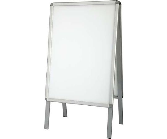 ワールドクラフト アルミポスターフレームA型看板 A1両面 WPP-A1W-SL 1台（ご注文単位1台）【直送品】