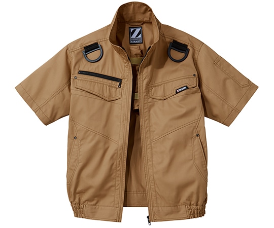 自重堂 空調服半袖ブルゾン キャメル 4L 74130 1枚(ご注文単位1枚)【直送品】