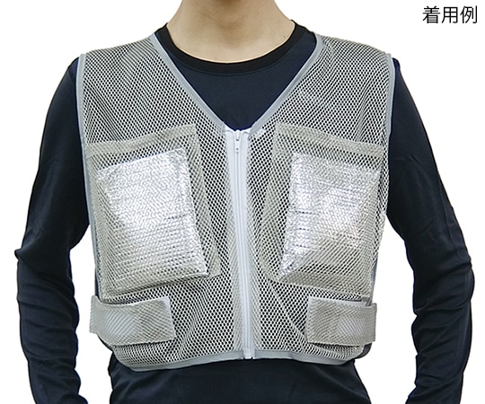 日本緑十字社 メッシュベスト保冷剤付き 375593 1個(ご注文単位1個)【直送品】