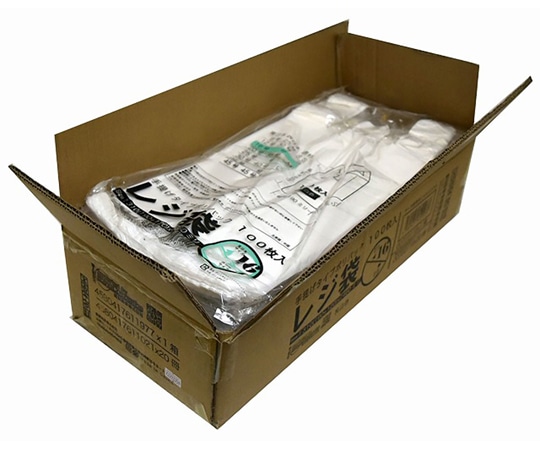 紺屋商事 ケース売:レジ袋乳白 東16号 190(310)×460(100枚×20冊) 00723116 1箱（ご注文単位1箱）【直送品】