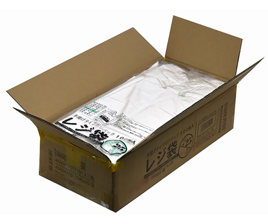 紺屋商事 ケース売:レジ袋乳白 東25号 210(340)×480(100枚×20冊) 00723125 1箱（ご注文単位1箱）【直送品】