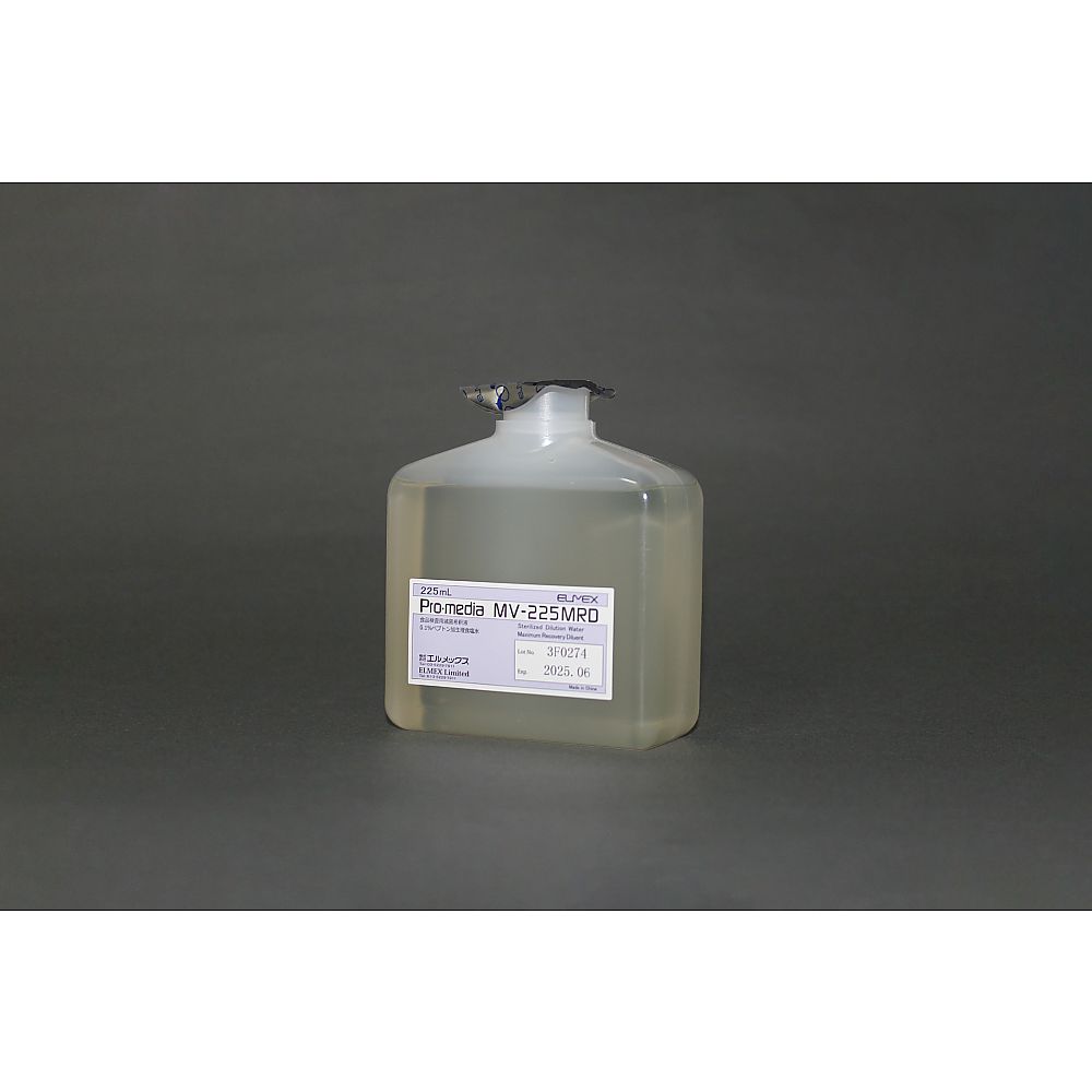 エルメックス 滅菌希釈液 0.1%ペプトン加生理食塩水 γ線滅菌 225mL MV-225MRD 1ケース（ご注文単位1ケース）【直送品】