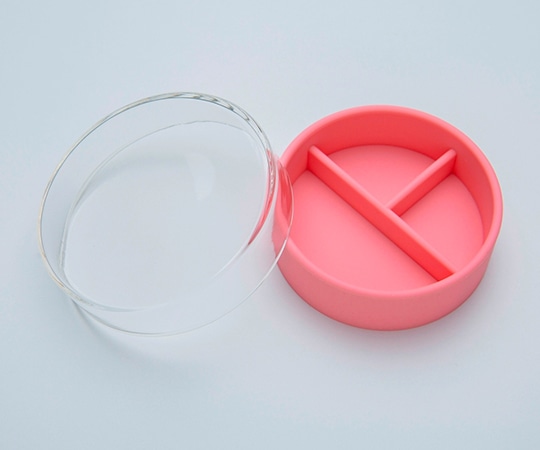 堀内製作所 シリコン三割シャーレ ピンク S-06/P 1個（ご注文単位1個）【直送品】