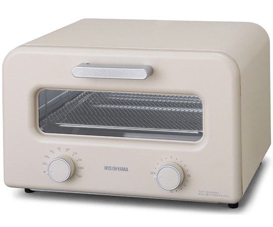 アイリスオーヤマ スチームカーボントースター ミルクベージュ SOT-401-C 1個（ご注文単位1個）【直送品】