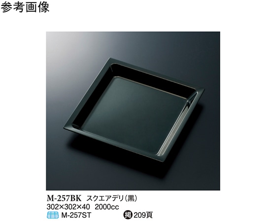 スリーライン スクエアデリ 黒 5個入 M-257BK 1袋（ご注文単位1袋）【直送品】