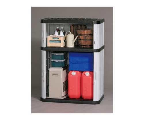 アイリスオーヤマ ミニロッカー ブラック/グレー ML-1250V 1個(ご注文単位1個)【直送品】