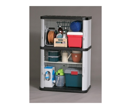 アイリスオーヤマ ミニロッカー ブラック/グレー ML-1400V 1個(ご注文単位1個)【直送品】