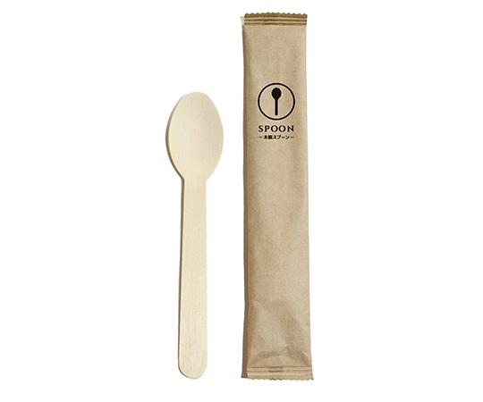 三和 使い捨て木製スプーン 単袋 100枚×20パック入 TS-160 1箱（ご注文単位1箱）【直送品】