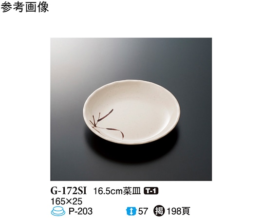 スリーライン 16.5cm 菜皿 志野 120個入 G-172SI 1ケース（ご注文単位1ケース）【直送品】