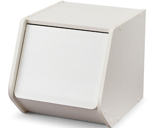 アイリスオーヤマ スタックボックス 扉付き オフホワイト STB-300D 1個（ご注文単位1個）【直送品】