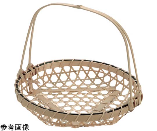 萬洋 白竹百合手付篭 大 18-108 1個(ご注文単位1個)【直送品】