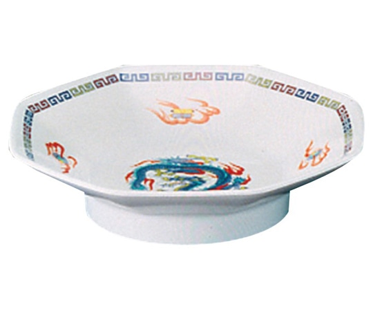 アズワン メラミン｢龍｣シリーズ 八角鉢 大 CD-4-R 1個(ご注文単位1個)【直送品】