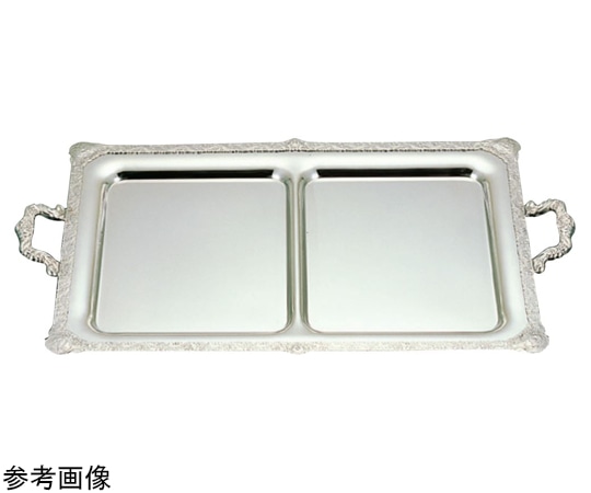 アズワン UK 18-8広渕角盆 30インチ(手付)トリプル仕切  1個（ご注文単位1個）【直送品】