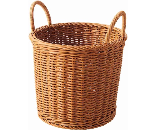 アズワン PP製投込みバスケット 浅型 持ち手付 ブラウン 61-810-33-2 1個（ご注文単位1個）【直送品】