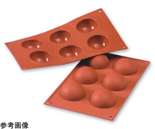 アズワン シリコンベーキングモルド 半球型 8ヶ取 SF004 1個(ご注文単位1個)【直送品】