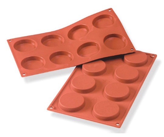 アズワン シリコンベーキングモルド フロランタン 8ヶ取 SF029 1個(ご注文単位1個)【直送品】