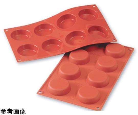 アズワン シリコンベーキングモルド フラン 8ヶ取 SF045 1個(ご注文単位1個)【直送品】