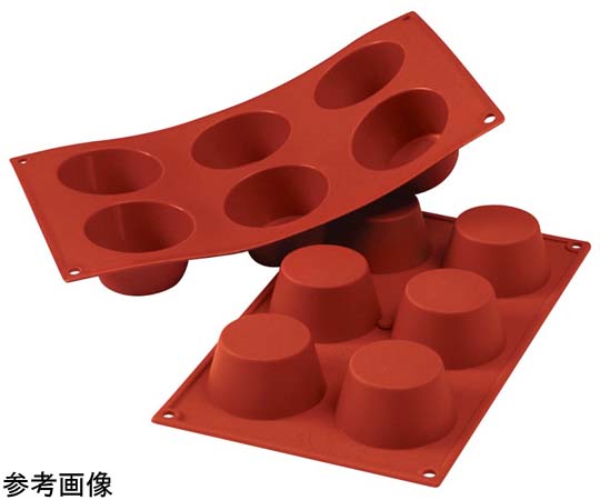 アズワン シリコン ベーキングモルド マフィン型 φ75×60mm 6ヶ取 SF052 1個(ご注文単位1個)【直送品】