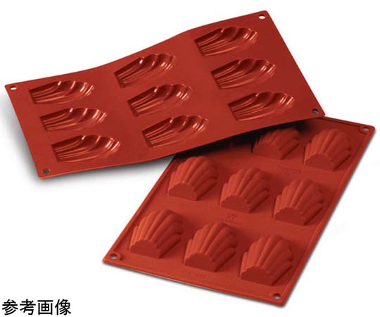 アズワン シリコン ベーキングモルド マドレーヌ型 15ヶ取 SF031 1個(ご注文単位1個)【直送品】