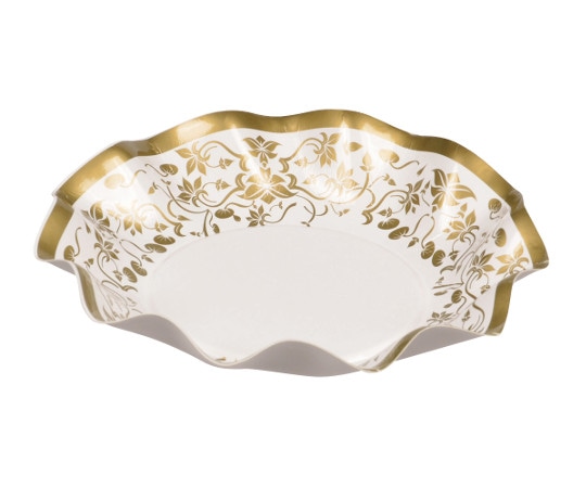 パール金属 リトルリッチ WAVEペーパー浅ボウル 17cm 5枚入 D-303 1袋(ご注文単位1袋)【直送品】